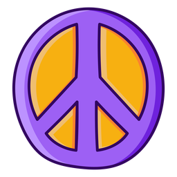 Color stroke peace symbol