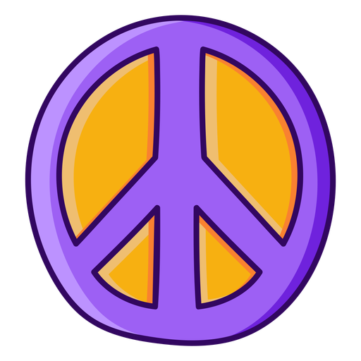 Símbolo de paz com traço colorido