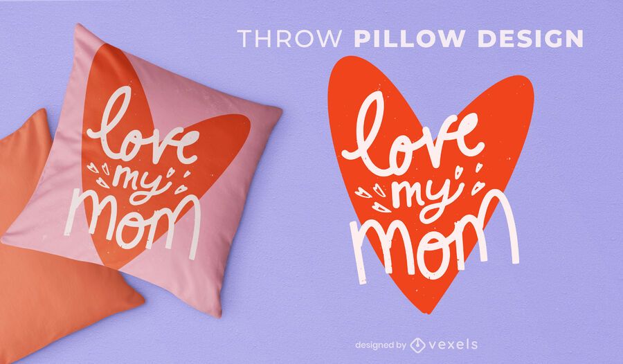 Amo a mi mamá diseño de almohada Amo a mi mamá diseño de almohada