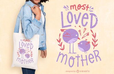 Design de bolsa de cotação para o dia das mães