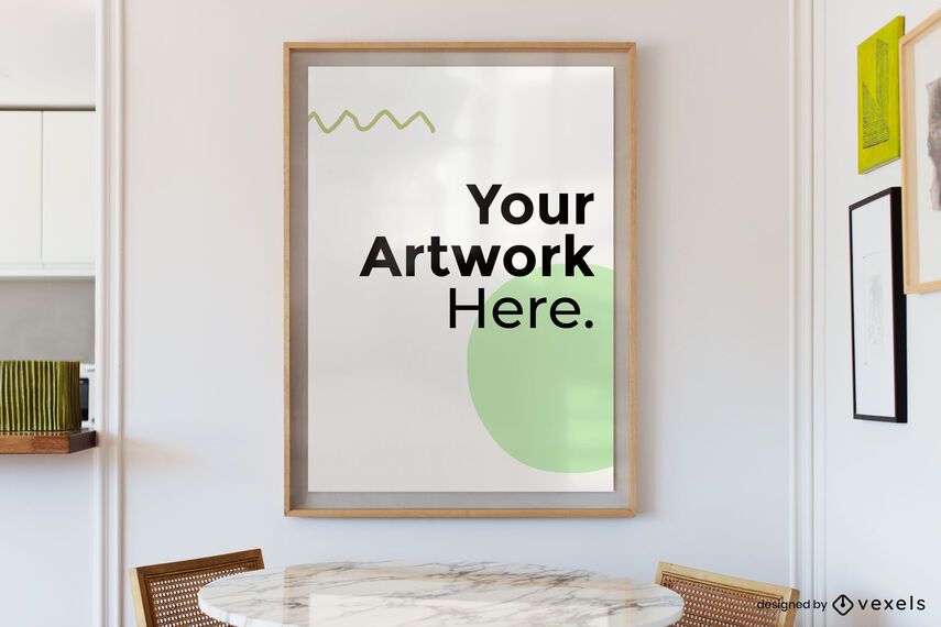 Dining room frame mockup design Dining room frame mockup design