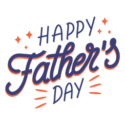 Happy father´s day lettering badge PNG Design Transparent PNG