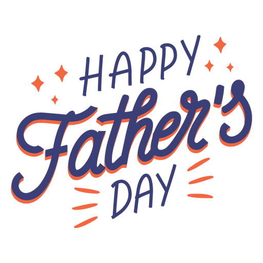 Happy father´s day lettering badge PNG Design