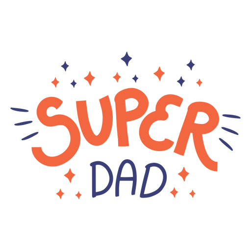 Super dad lettering badge PNG Design