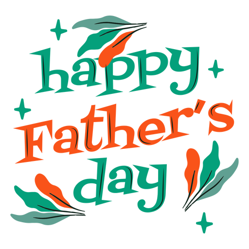 Happy father's day lettering badge PNG Design
