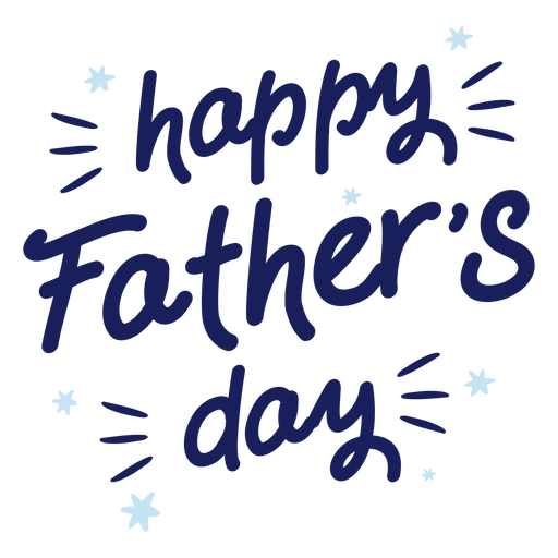 Happy father's day simple lettering badge PNG Design