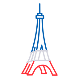 3D Torre Eiffel Bastille stroke Transparent PNG