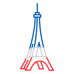 Trazo de la Bastilla de la torre Eiffel modelo 3d Diseño PNG
