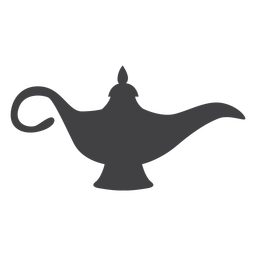 Arabic genie lamp silhouette Transparent PNG