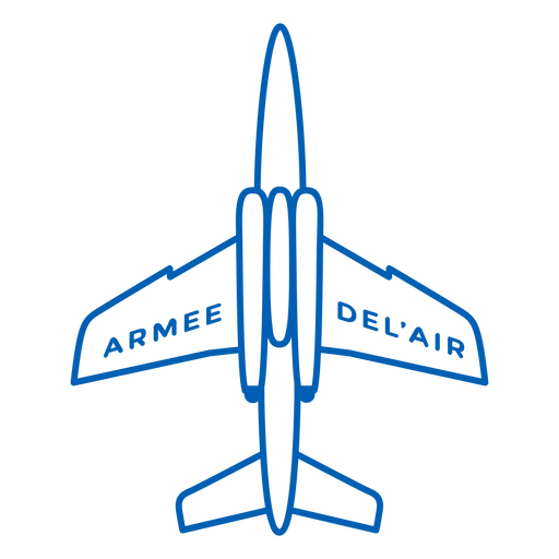 Armee-de-lair plane trazo francés Diseño PNG