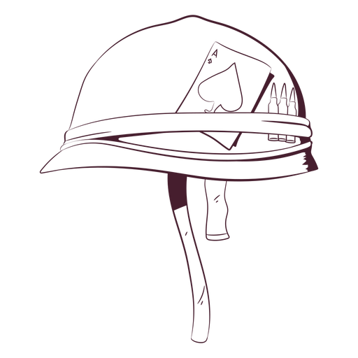 Chapéu de soldado do exército desenhado à mão Desenho PNG