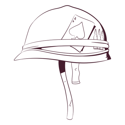 Sombrero de soldado del ej?rcito dibujado a mano Diseño PNG