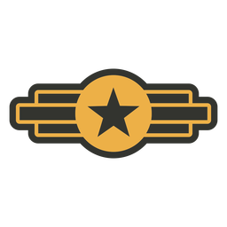 Emblema de estrela do exército Desenho PNG