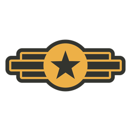 Insignia con parche de estrella del ejército Transparent PNG
