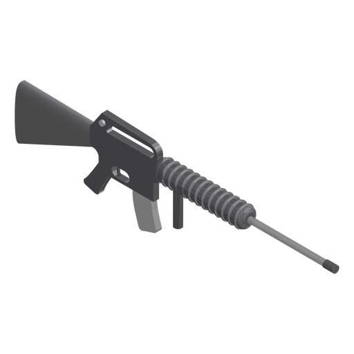 Rifle de asalto isométrico Diseño PNG