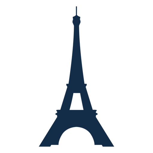 Silueta de la Torre Eiffel del Día de la Bastilla Diseño PNG