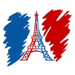 Bastille Day Eiffel Tower doodle PNG Design Transparent PNG