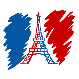 Doodle de la Torre Eiffel del día de la Bastilla Diseño PNG