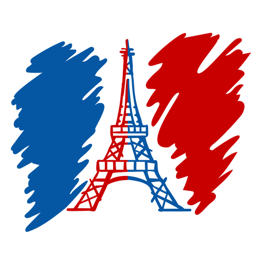 Doodle de la Torre Eiffel del día de la Bastilla Diseño PNG