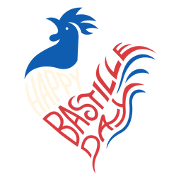 Insignia de gallo del Día de la Bastilla Diseño PNG