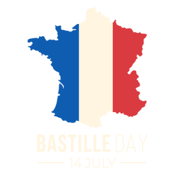 Mapa de bandera francesa del día de la bastilla Diseño PNG