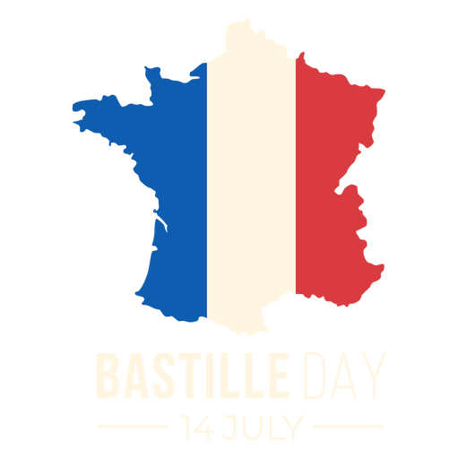 Bastille-Tag-Karte mit franz?sischer Flagge PNG-Design
