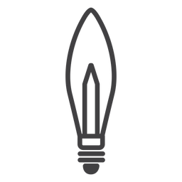Trazo de bombilla de candelabro Diseño PNG Transparent PNG
