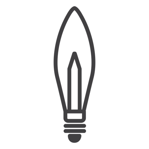 Kandelaber Glühbirne Strich PNG-Design