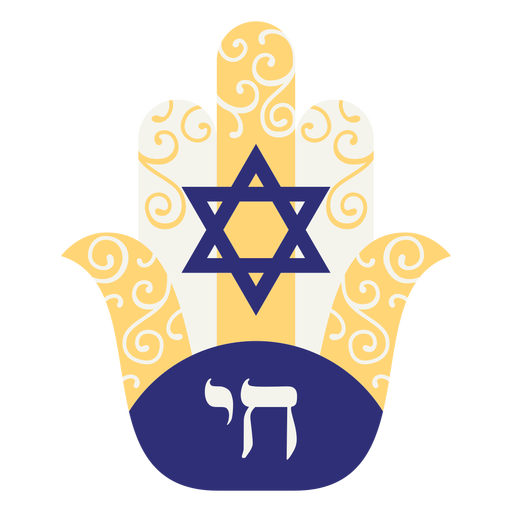 Chai hamsa David Star flat Desenho PNG