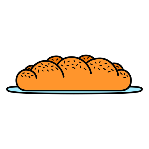 Trazo de color del pan jalá Diseño PNG