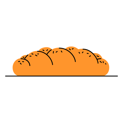 Doodle de pan jalá Diseño PNG