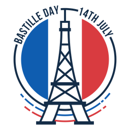 Circle Eiffel tower Bastille day PNG Design Transparent PNG