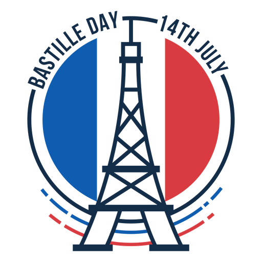 Círculo Torre Eiffel día de la Bastilla Diseño PNG