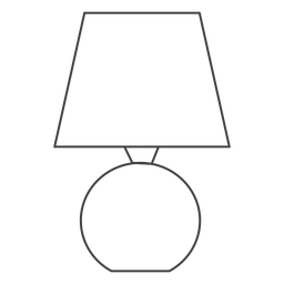 Circle lamp thin-line stroke PNG Design