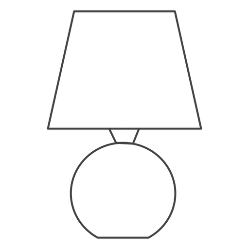 Trazo de línea delgada de lámpara circular