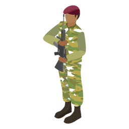 Combat beret soldier flat PNG Design Transparent PNG