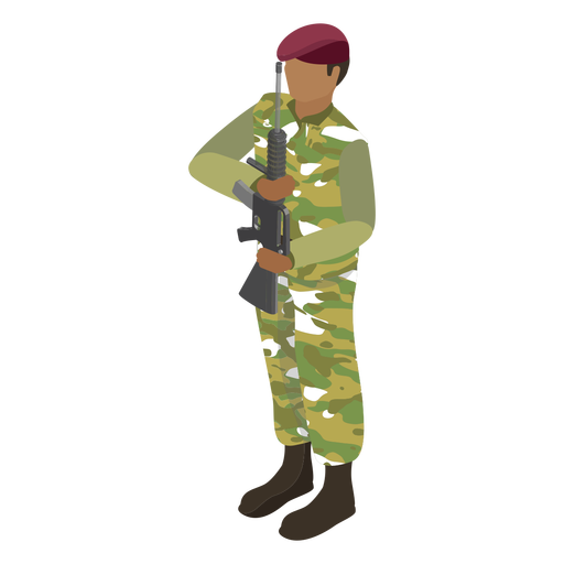 Kampfm?tze Soldat flach PNG-Design