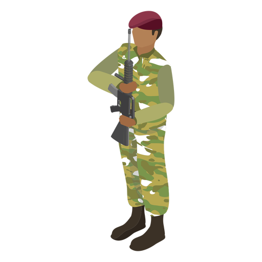 Kampfmütze Soldat flach PNG-Design