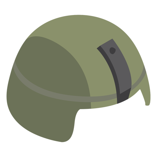 Casco militar de combate plano Diseño PNG