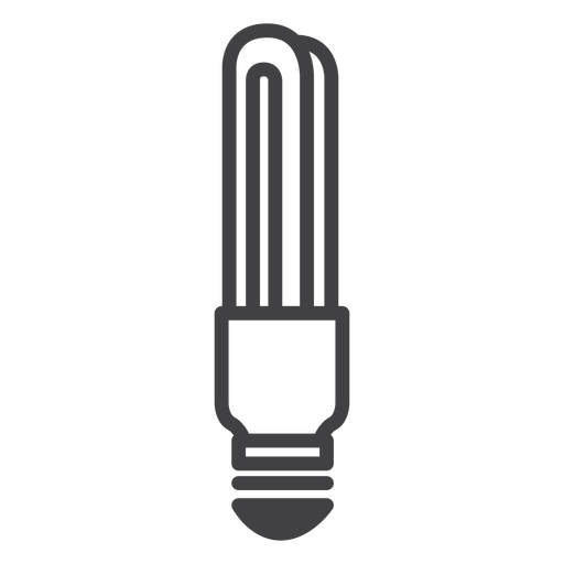 Compact fluorescent light-bulb stroke PNG Design