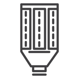 Trazo de bombilla de maíz Diseño PNG