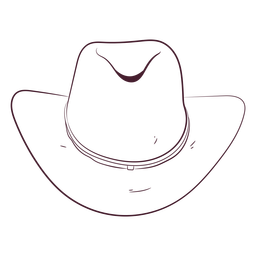 Sombrero de vaquero dibujado a mano Diseño PNG
