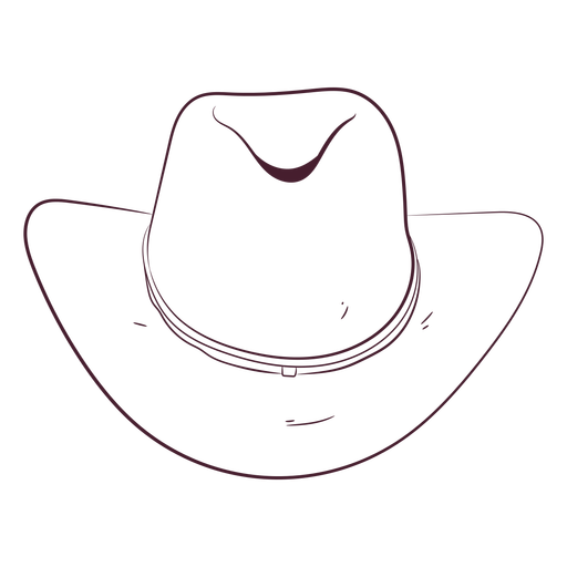 Sombrero de vaquero dibujado a mano