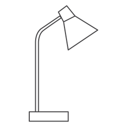 Desk lamp thin-line stroke Transparent PNG