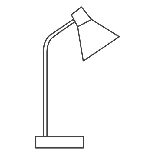 Schreibtischlampe dünner Strich PNG-Design