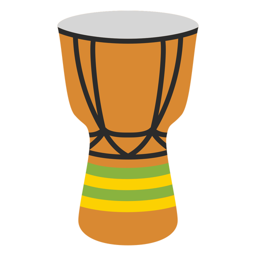 Djembe afrikanische Trommeln flach PNG-Design