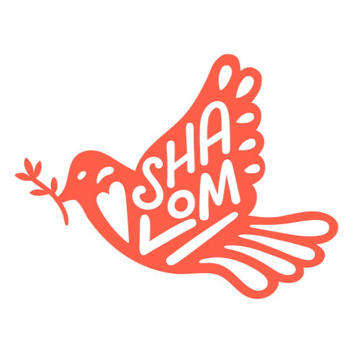 Dove Shalom badge PNG Design