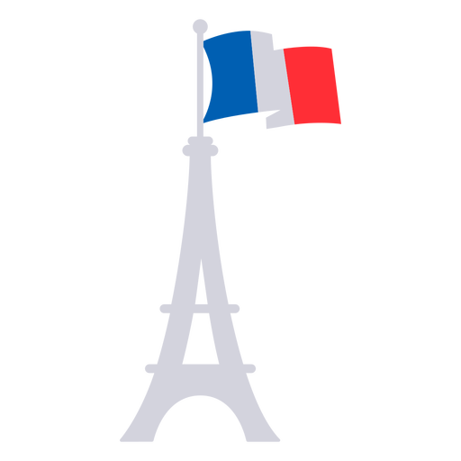 Eiffelturm Frankreich flach PNG-Design