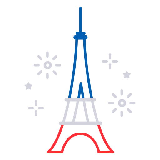 Feuerwerksschlag des Eiffelturms PNG-Design