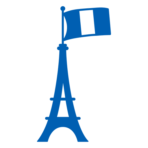 França monocromática da torre Eiffel Desenho PNG